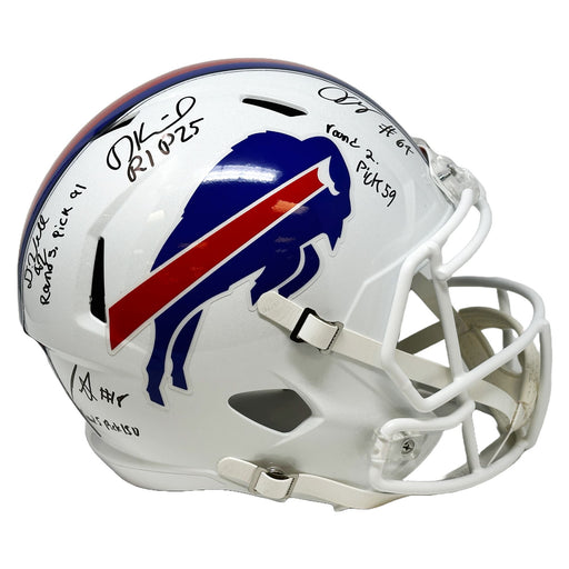 2023 Draft Class Multi Signed Buffalo Bills Full Size 2021 Speed Replica Helmet Signed Full Size Helmets TSE Buffalo 