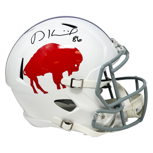 Dalton Kincaid Signed Buffalo Bills Full Size Standing Buffalo Speed Replica Helmet Signed Full Size Helmets TSE Buffalo 