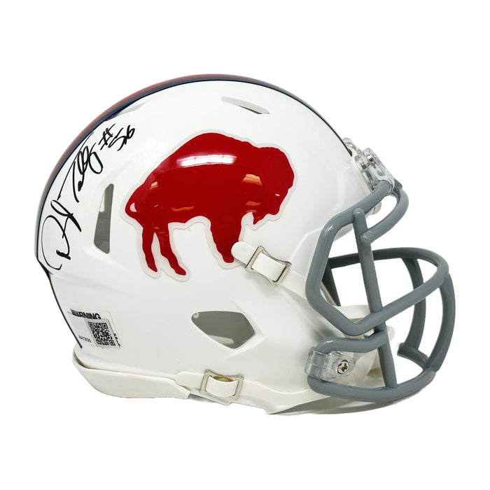 Darryl Talley Signed Buffalo Bills Standing Buffalo Speed Mini Helmet Signed Mini Helmets TSE Buffalo 