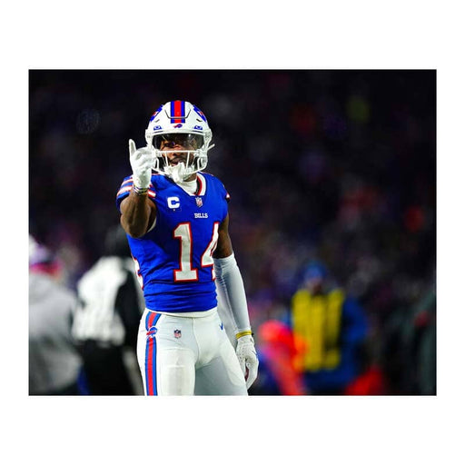 Framed Stefon Diggs Buffalo Bills Autographed 16 x 20 White Jersey  Running Photograph