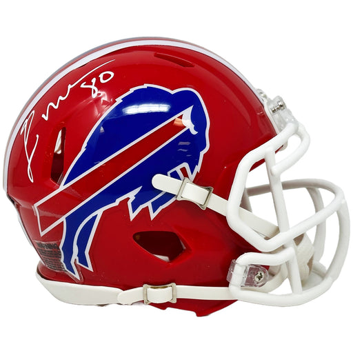 Eric Moulds Signed Buffalo Bills Red TB Speed Mini Helmet Signed Mini Helmets TSE Buffalo 
