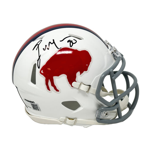 Eric Moulds Signed Buffalo Bills Standing Buffalo Speed Mini Helmet Signed Mini Helmets TSE Buffalo 