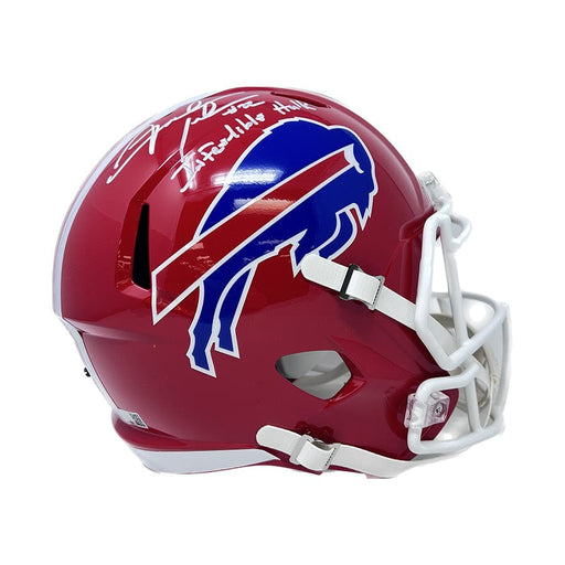 Fred Jackson Signed Buffalo Bills Red TB Full Size Replica Helmet with "InFREDible Hulk" Signed Full Size Helmets TSE Buffalo 