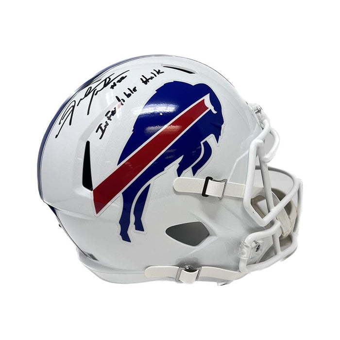Fred Jackson Signed Buffalo Bills Full Size Speed Replica Helmet with InFREDible Hulk Signed Full Size Helmets TSE Buffalo 
