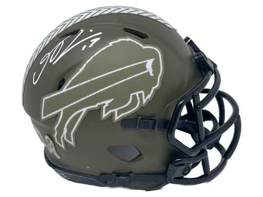 Gabriel Davis Signed Buffalo Bills Salute to Service Speed Mini Helmet Signed Mini Helmets TSE Buffalo 
