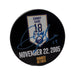 Danny Gare Signed Sabres Number Retirement Banner Puck Signed Hockey Puck TSE Buffalo 