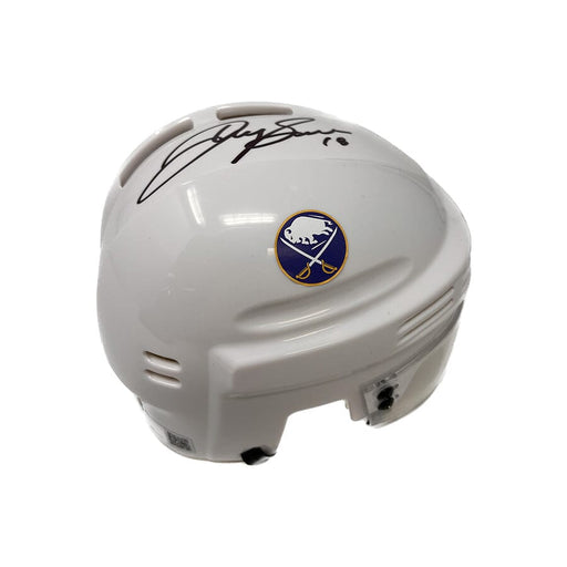 Danny Gare Signed Sabres White Mini Helmet Signed Hockey Mini Helmet TSE Buffalo 