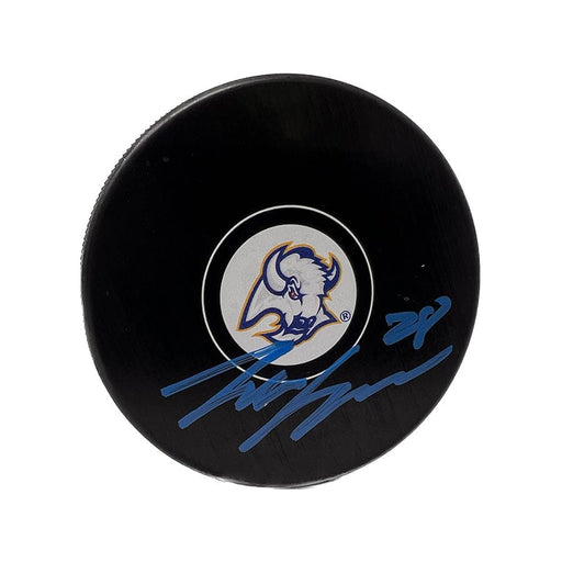 Zemgus Girgensons Signed Buffalo Sabres Reverse Retro Logo Puck Signed Hockey Puck TSE Buffalo 