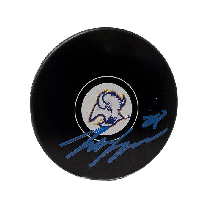 Zemgus Girgensons Signed Buffalo Sabres Reverse Retro Logo Puck Signed Hockey Puck TSE Buffalo 