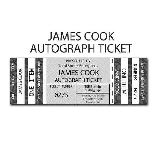 AUTOGRAPH TICKET: Get Your Flat (up to 16x20) or Mini Helmet Signed in Person by James Cook PRE-SALE TSE Buffalo 