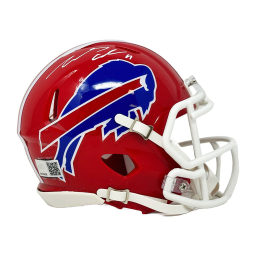 James Cook Signed Buffalo Bills Red TB Speed Mini Helmet Signed Mini Helmets TSE Buffalo 