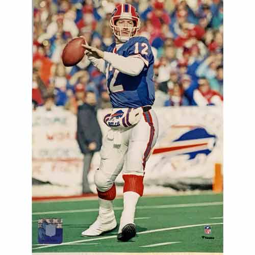 Jim Kelly About to Throw Unsigned Vertical 8x10 Photo Unsigned Photos TSE Buffalo 
