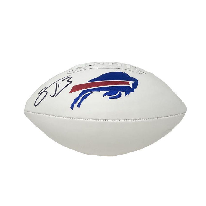 Stevie Johnson Signed Buffalo Bills White Logo Football Signed Footballs TSE Buffalo 