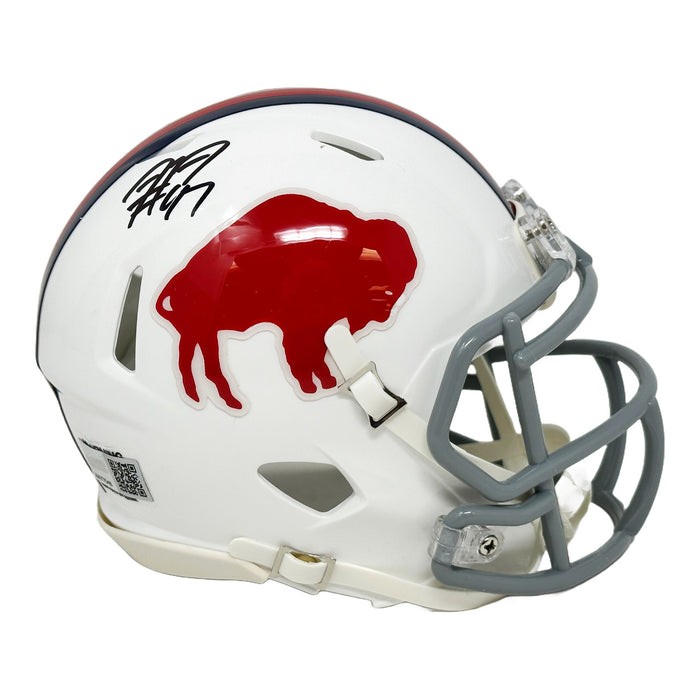 Jordan Phillips Signed Buffalo Bills Standing Buffalo Speed TB Mini Helmet Signed Mini Helmets TSE Buffalo 