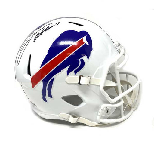 Josh Allen Autographed Buffalo Bills 2021 Full Size Speed Replica Helmet Signed Full Size Helmets TSE Buffalo 