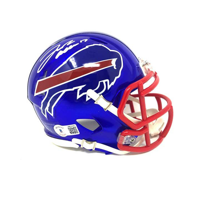 Josh Allen Autographed Buffalo Bills FLASH Mini Helmet Signed Mini Helmets TSE Buffalo 