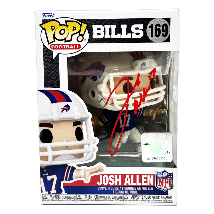 Josh Allen Autographed Buffalo Bills Funko Pop Figure Signed Mini Helmets TSE Buffalo 