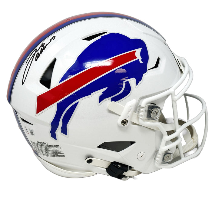 Josh Allen Signed Buffalo Bills Full Size 2021 Authentic Speed Flex Helmet Signed Full Size Helmets TSE Buffalo 