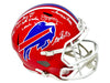 K-Gun Offense Signed Buffalo Bills Full Size Red TB Speed Replica Helmet Signed Helmets TSE Buffalo Levy Inscription: HC 86-97 