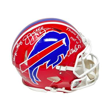 K-Gun Offense Signed Buffalo Bills Full Size Red TB Speed Authentic Helmet Signed Helmets TSE Buffalo 