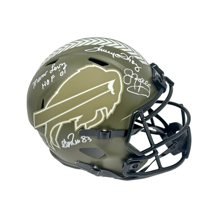 K-Gun Offense Signed Buffalo Bills Full Size Salute to Service Speed Replica Helmet Signed Helmets TSE Buffalo 