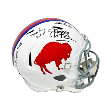 K-Gun Offense Signed Buffalo Bills Full Size Standing Buffalo Speed Replica Helmet Signed Helmets TSE Buffalo 