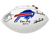 K-Gun Offense Signed Buffalo Bills White Logo Football Signed Footballs TSE Buffalo 