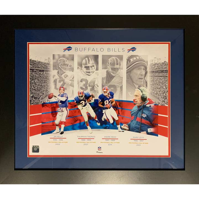 Buffalo Bills HOF Legends UNSIGNED 16x20 Photo - Professionally Framed Unsigned Photos TSE Framed 