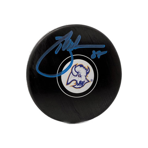 Brad May Signed Buffalo Sabres Reverse Retro Logo Puck Signed Hockey Puck TSE Buffalo 