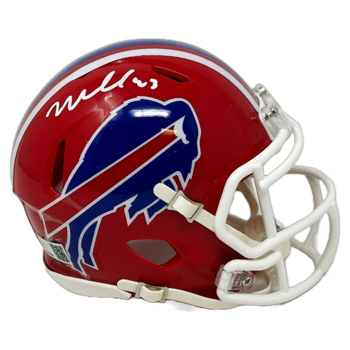 Micah Hyde Signed Buffalo Bills Red TB Speed Mini Helmet Signed Mini Helmets TSE Buffalo 
