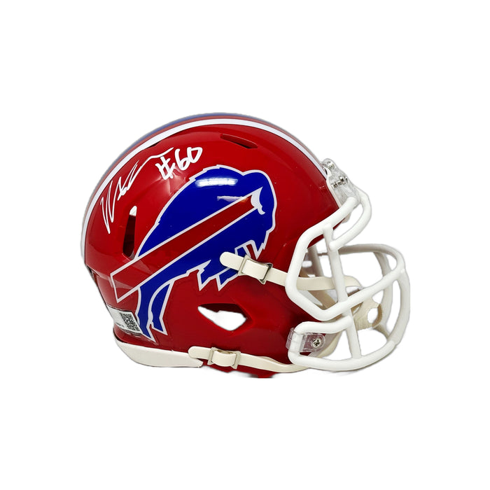 Mitch Morse Signed Buffalo Bills Red TB Speed Mini Helmet Signed Mini Helmets TSE Buffalo 