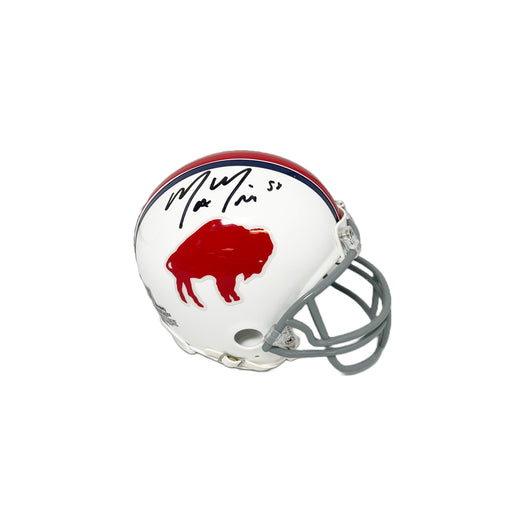 Matt Milano Signed Buffalo Bills VSR4 Standing Buffalo Mini Helmet Signed Mini Helmets TSE Buffalo 