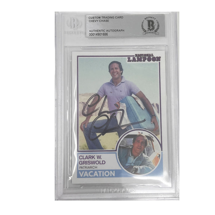 Chevy Chase Signed National Lampoon's Vacation Custom Trading Slabbed Card Signed Cards TSE Buffalo 