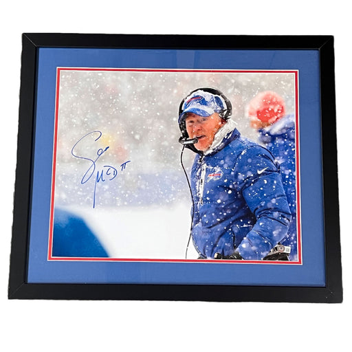 Sean McDermott Signed in Snow 16x20 Photo - Professionally Framed Signed Photos TSE Framed 