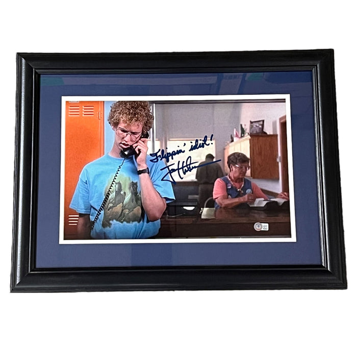 Jon Heder Signed Napoleon Dynamite 11x17 Movie Photo with "Flippin Idiot!"- Professionally Framed Signed Photos TSE Framed 