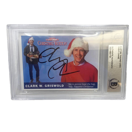 Chevy Chase Signed Clark Griswold National Lampoon's Christmas Vacation Custom Trading Slabbed Card Signed Cards TSE Buffalo 