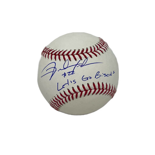 Fred Jackson Signed MLB Official Baseball With "Lets Go Bisons !" Signed Baseball TSE Buffalo 
