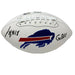 Justin Shorter Signed Buffalo Bills White Logo Football with "Go Bills!" Signed Football TSE Buffalo 