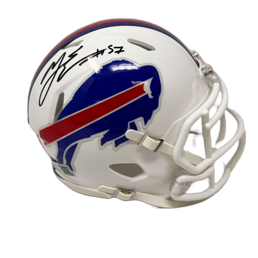 AJ Epenesa Signed Buffalo Bills 2021 Speed Mini Helmet Signed Mini Helmets TSE Buffalo 