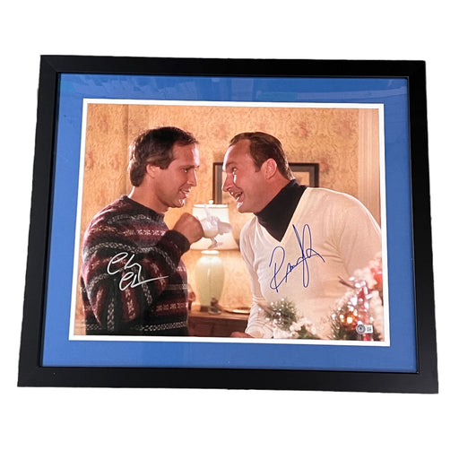 Chevy Chase and Randy Quaid National Lampoon's Christmas Vacation Dual Signed 16x20 Photo - Professionally Framed Signed Photos TSE Framed 