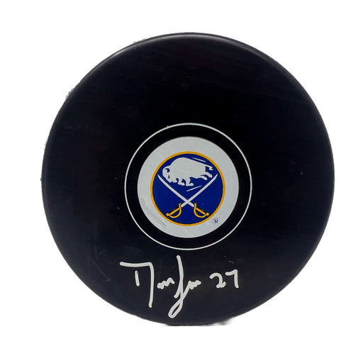 Devon Levi Signed Buffalo Sabres Autograph Hockey Puck Signed Hockey Pucks TSE Buffalo 