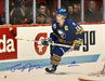 Pat LaFontaine Skating in Blue Signed 16x20 Photo Signed Hockey Photo TSE Buffalo 