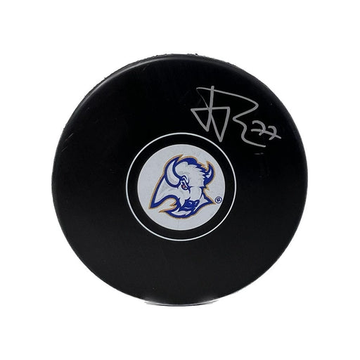 JJ Peterka Signed Reverse Retro Logo Hockey Puck Signed Hockey Puck TSE Buffalo 