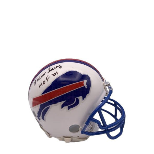 Marv Levy Signed Buffalo Bills VSR4 Blue Facemask Mini Helmet with HOF '01 Signed Mini Helmets TSE Buffalo 