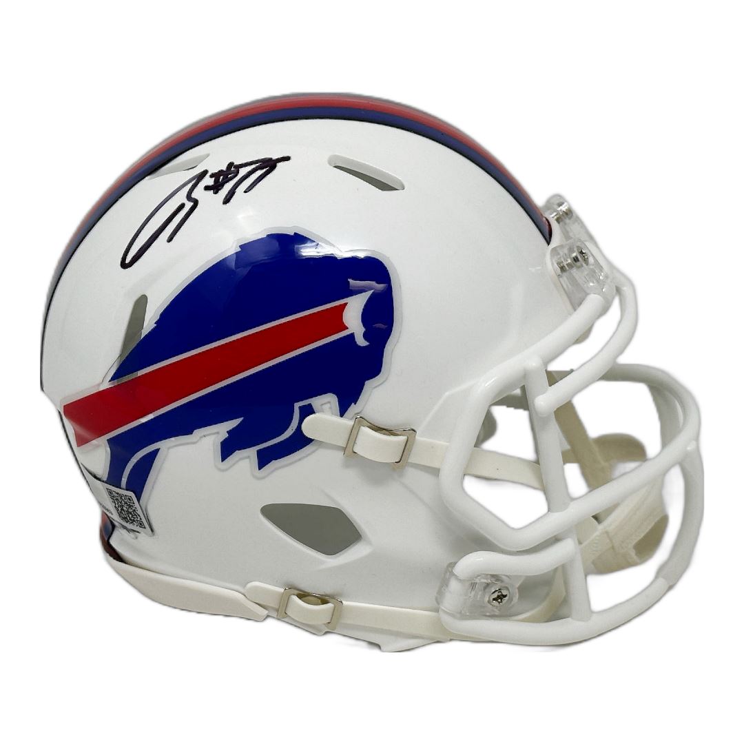 Josh Allen Buffalo Bills Autographed Salute to Service Mini Helmet – Sports- Autographs.com