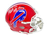 Steve Tasker Signed Buffalo Bills Full Size Red TB Speed Replica Helmet with 4x AFC Champ Signed Full Size Helmets TSE Buffalo 