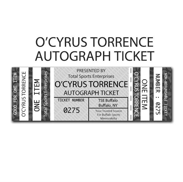 AUTOGRAPH TICKET: Get Any Item of Yours Signed in Person by Ocyrus Torrence PRE-SALE TSE Buffalo 