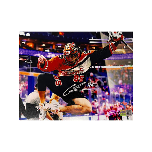 Buffalo Bandits Chase Fraser Signed Jumping 8x10 Photo Signed Lacrosse Photo TSE Buffalo
