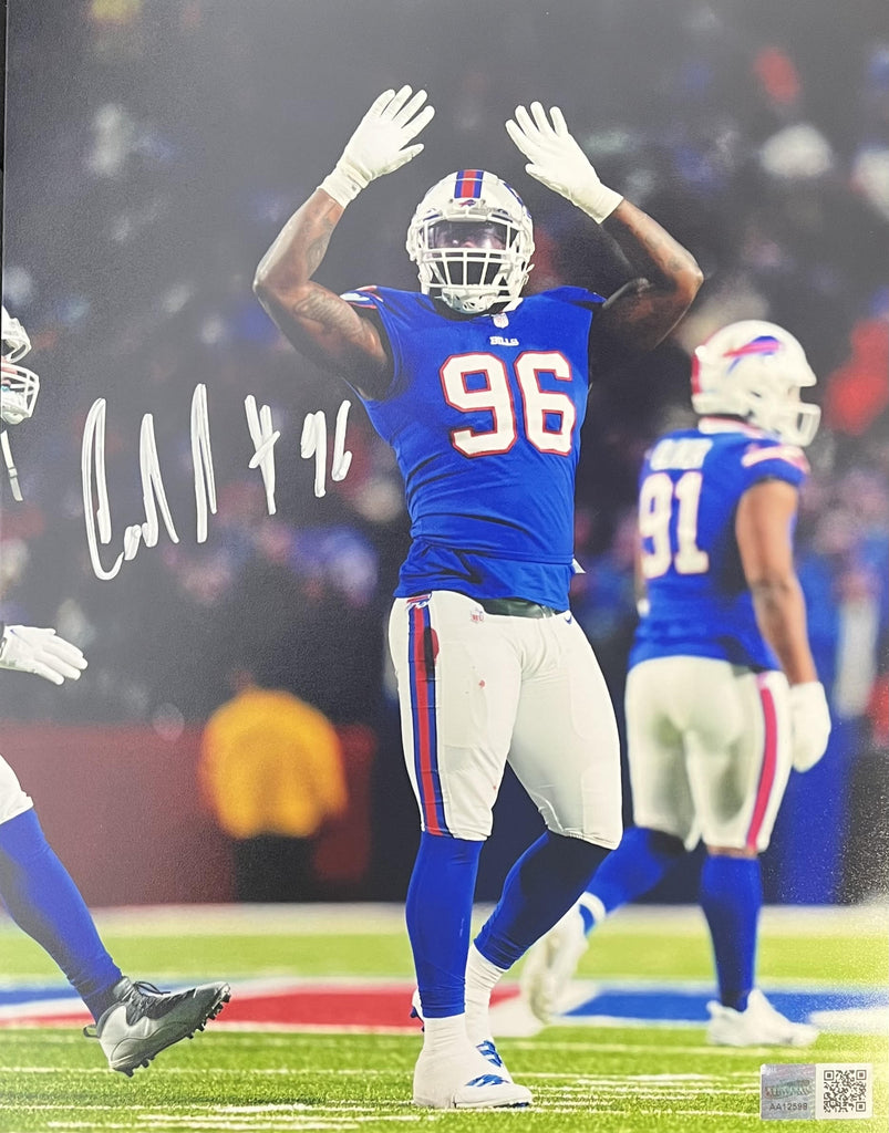 Carlos Boogie Basham Jr. Signed Ready Position Photo — TSE Buffalo