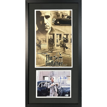 James Caan Signed "The Godfather" Movie Poster and 8x10 Photo - Professionally Framed Signed Photos TSE Framed 